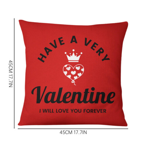 Fodere per cuscini di San Valentino 18x18 rosse a tema amore 2
