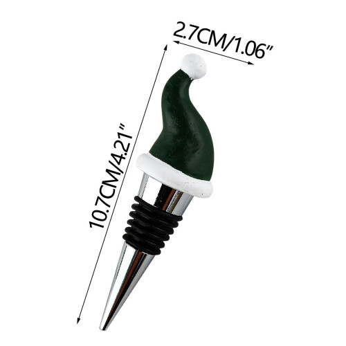 Vinpropp för tomtehatt – Röd, grön och vit – 12,5 cm 2