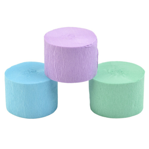 Rolos de papel crepom 4,5 cm x 25 m (pacote com 3) 1