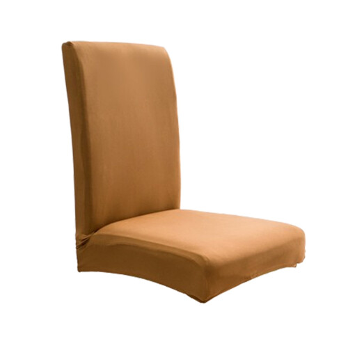 Set van effen, elastische stoelhoezen voor eetkamerstoelen. 1