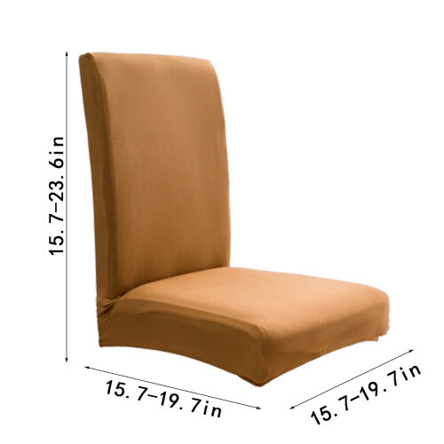 Set van effen, elastische stoelhoezen voor eetkamerstoelen. 2