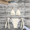 Damen String-Triangel-Bikini-Sets,-Schwarz S 3