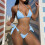 Damen String-Triangel-Bikini-Sets,-Schwarz S 7
