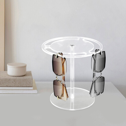 Support à lunettes de soleil en acrylique avec rotation à 360
