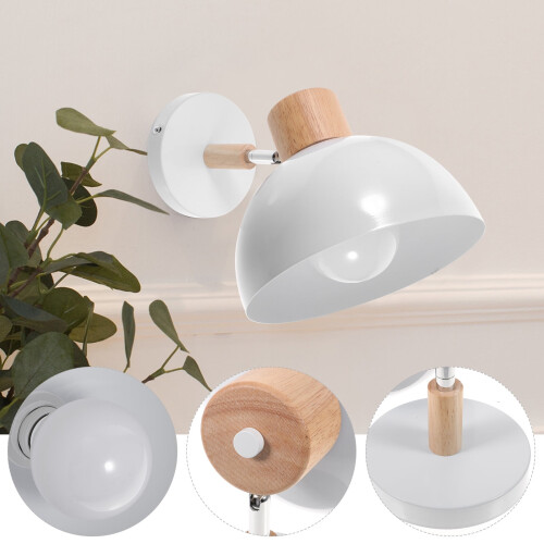 Απλίκα Nordic Wall Sconce Λευκή Ξύλινη Μεταλλική 2