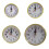 Quartz Clock Movement 65mm White Face Gold Trim Arabic 5