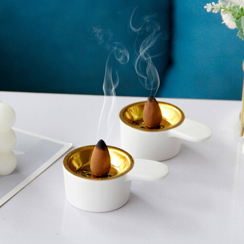 Keramische wierookbrander set van 4 1