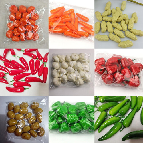 Set mit künstlichem Gemüse – 20 Stück, Chili, Karotte, Kürbis 2