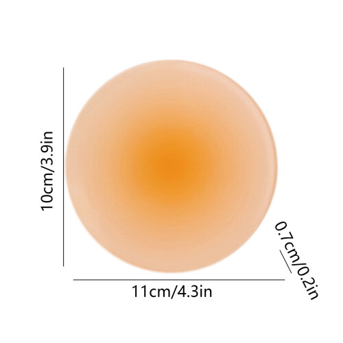 Plateau rond en acrylique orange (1 pièce) 2