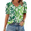 Women's  Short Sleeve Button-Down V-Neck Shirts rSets -Beige M 7