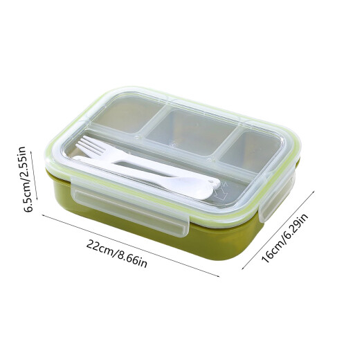 Bento Box Στεγανό 4 τμημάτων 22x16x6.5cm 1 τεμάχιο 2