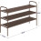 Shoe Rack Black Stackable Space-Saving Large 3