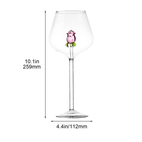 Ensemble de 2 verres à vin rosés de Noël 2