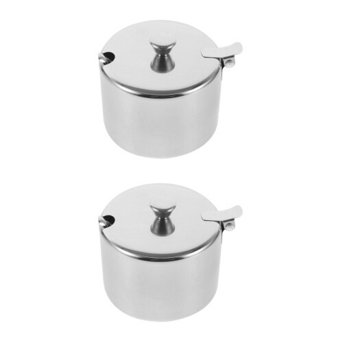 4Sets Rvs Kruidenpotten Met , , - En Zoutopslag 1