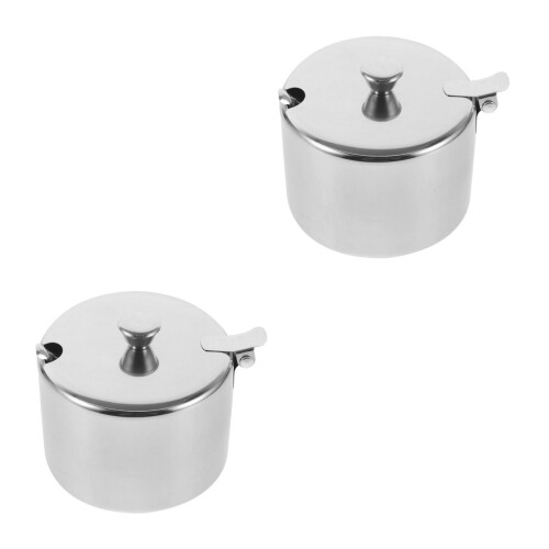 4Sets Rvs Kruidenpotten Met , , - En Zoutopslag 2