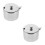 4Sets Rvs Kruidenpotten Met , , - En Zoutopslag 4
