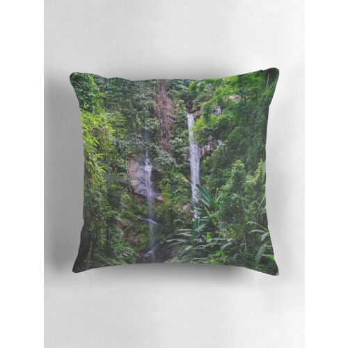 Capa de almofada AIVO com estampa de cachoeiras escondidas, 45x45 cm (18x18 polegadas) 2