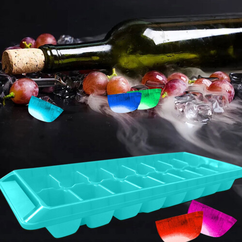 Ice Cube Tray Plastic Stackable 2 Pack 16 Cubes 2