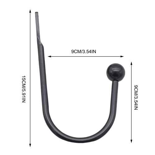 Curtain Hook Alloy U-Shaped Wall Hook 1 Piece 2