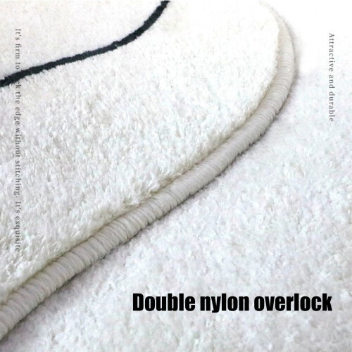 Tapis de bain rond en polyester 60 cm, antidérapant et lavable. 2