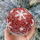 Rode plastic kerstbal, 8 cm, 1 stuk 4