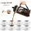 Cafetière à piston 34 oz, verre et acier inoxydable, 5