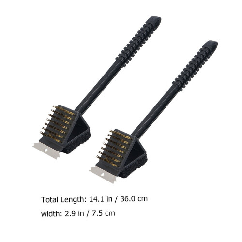 3-in-1-Grillreinigungsbürste mit ergonomischem Griff 1