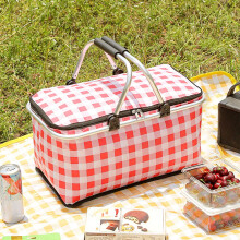 Cesta de picnic plegable isotérmica con tapa (1 unidad)