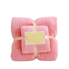 Naioewe travel towel set microfiber quick-dry 2-piece pink