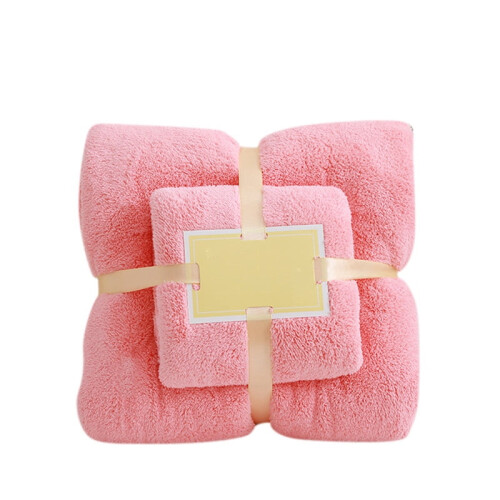 Bath Towel Pink Oversized Soft Absorbent 2 Pack