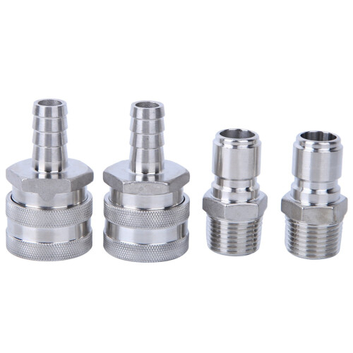 Aigid hurtigkobling G1/2" udvendig gevind rustfrit stål