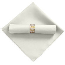 Serviettes en tissu vert en mélange de coton 17" 17" (paquet de 6)