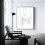 Minimalistische zwart-wit lijntekening canvasposter 2