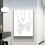 Minimalistische zwart-wit lijntekening canvasposter 3