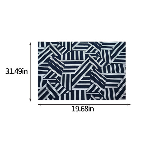 Vaskbar Retro Lattice dørmåtte sort 50x80cm 2