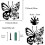 Décoration murale en métal Crâne et Papillon 30 cm 2
