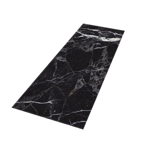 Teppich mit Marmormuster, Polyester, rutschfeste Gummirückseite 1