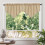 Yulier Beige Kitchen Curtains Solid Print 51 x 24 In 6
