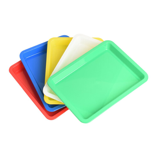 Bandejas de plástico multicolor de 10 piezas para manualidades y 1