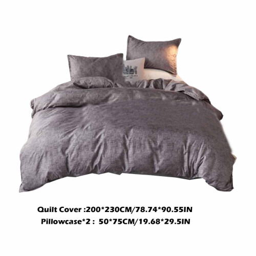 3-delige polyester beddenset grijs 2