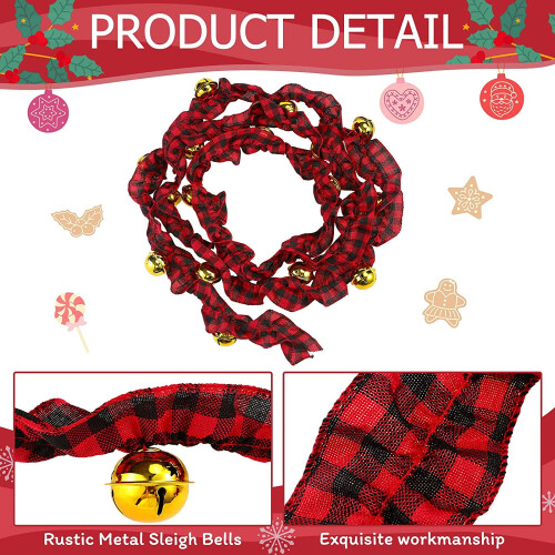 2,7 m rustikk Jingle Bell Buffalo Rutete Girlander 2