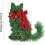 Grøn julekattekrans med LED-lys 3