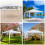 3 x 3 meter grote buitentent met stalen frame, wit 3