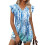 Women's  Blouses, with Ruffle Sleeves, Spring Elegant-Blue S 3