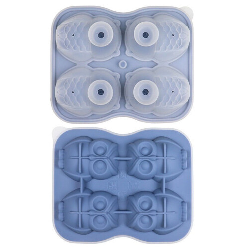 Owl-Shaped Ice Cube Tray Set – 4-Piece Food-Grade Silicone 2