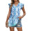 Women's  Blouses, with Ruffle Sleeves, Spring Elegant-Blue S 4