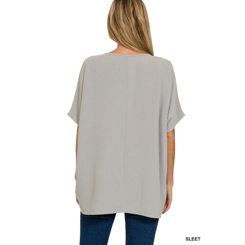 Damesblouse met V-hals en dolmanmodel - Polyester, losse pasvorm 2