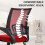 Mesh Office Chair with Armrests and Casters, Black 3