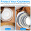 Felt Plate Dividers Set 96 pcs 5" 7.5" 10.5" round 6