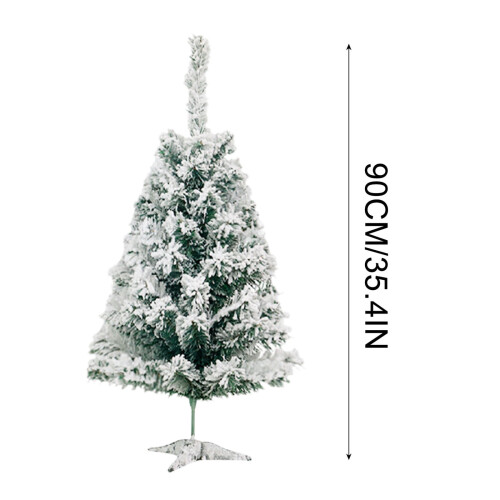 3ft Flocked PVC Christmas Tree with Metal Stand 2